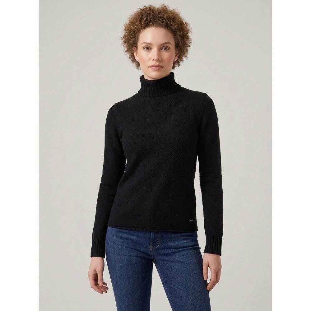J.Crew Womens Black 100% Cashmere Turtleneck Sweater Size XS